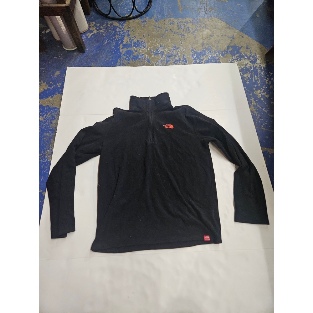 The North Face Mens Black Quarter Zip Fleece Pullover RU14 Small